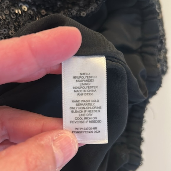 Urban Social Black Sequin Special Occasion Cocktail Long Sleeve Top Size XS - Picture 6 of 6